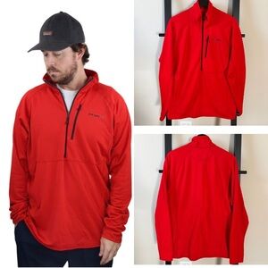 Patagonia Men’s R1 Fleece 1/2-Zip Pullover Fire Red L Polartec
